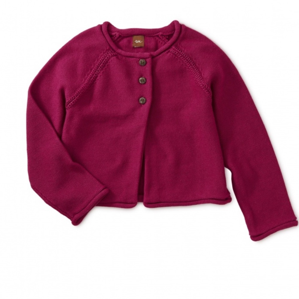 Tea Collection Solid Raglan Cardigan Sweater S 4-5